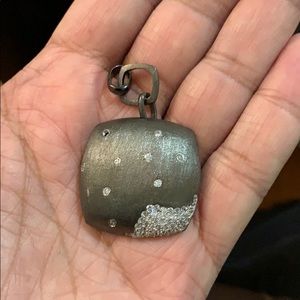 925 Sterling Silver Pendant CZ Iced our